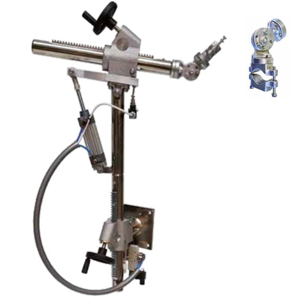 Pneumatically operated torch holder arm for SPS