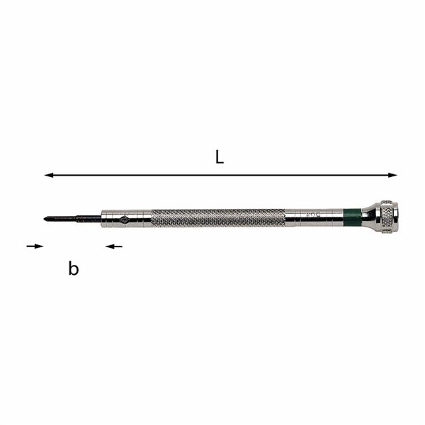 USAG 342 PH  Giraviti di precisione per viti con impronta a croce PHILLIPS® n° 0 b mm 20 Colore viola L mm 102        