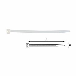 USAG 765 EB  Fascette per cablaggi axL mm 2,5x98 Ø max 21            