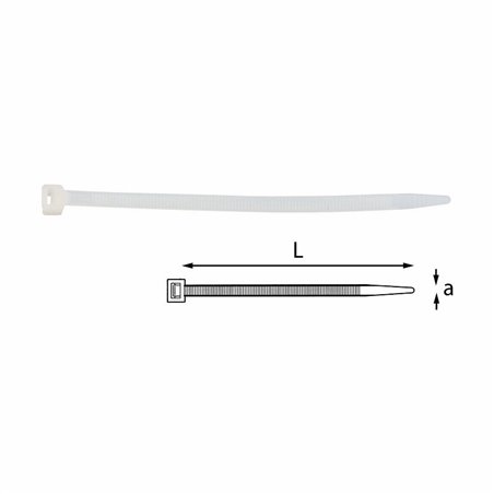 USAG 765 EB  Fascette per cablaggi axL mm 2,5x98 Ø max 21            