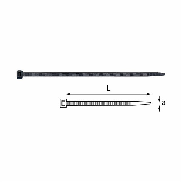 USAG 765 EN  Fascette per cablaggi axL mm 7,8x240 Ø max 63            