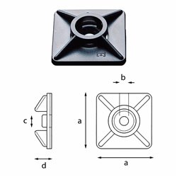 USAG 765 A  Basette bidirezionali n° 2 Colore nero/black axbxc mm 27x6x4,8 d mm 8        