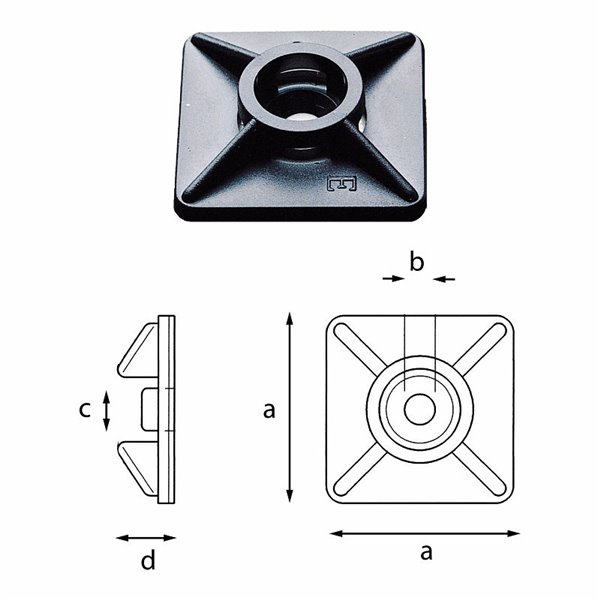 USAG 765 A  Basette bidirezionali n° 2 Colore nero/black axbxc mm 27x6x4,8 d mm 8        
