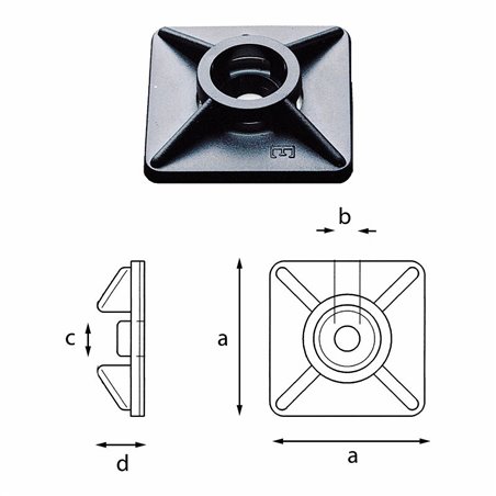 USAG 765 A  Basette bidirezionali n° 2 Colore nero/black axbxc mm 27x6x4,8 d mm 8        