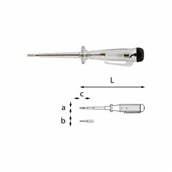 USAG 321 F  Giravite cercafase 110÷250V axbxc mm 0,6x3x65 L mm 142            