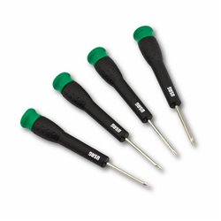 USAG 341 SH4TX  Serie di 4 giraviti di precisione TORX® LxPxH mm 135x195x25 Peso gr 195            