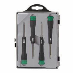 USAG 341 SH4TX  Serie di 4 giraviti di precisione TORX® LxPxH mm 135x195x25 Peso gr 195            