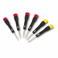 USAG 341 SH6  Serie di 6 giraviti di precisione per viti con intaglio ed impronta a croce PHILLIPS® LxPxH mm 135x195x25 Peso gr 