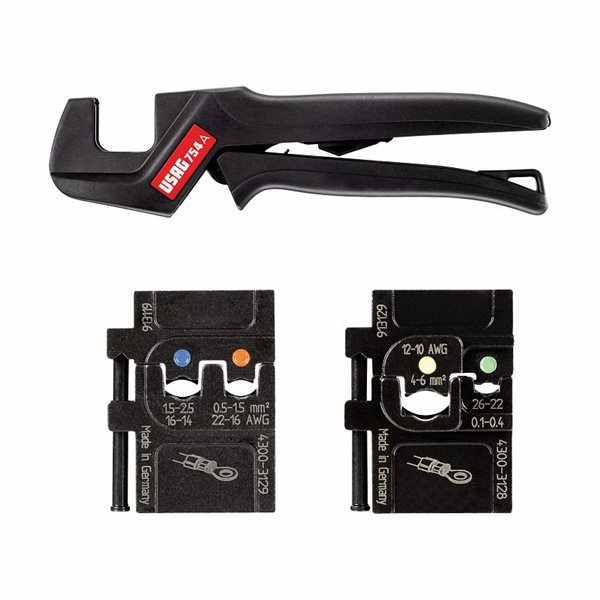 USAG 754 A  Crimpatrice a matrici intercambiabili mm² 0,1÷6 - 0,5÷2,5 L mm 230            