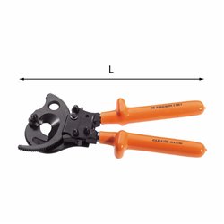 USAG 083 VSE A  Tagliacavi per cavi di rame e alluminio a cricchetto 1000 V max mm 52 L mm 280 Peso kg 1          