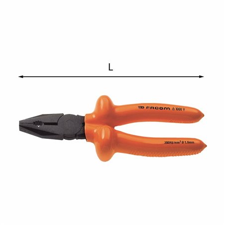 USAG 085 VSE  Pinze universali 1000 V L mm 205 2000 N/mm² Ø max mm 2 1400 N/mm2 Ø max mm 2 Cu Ø max mm 4 Peso gr 410      