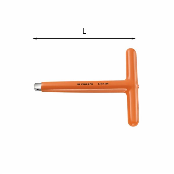 USAG 098 C 3/8  Portabussole con impugnatura a T 1000 V LxPxH mm 205x165x35 Peso gr 380            