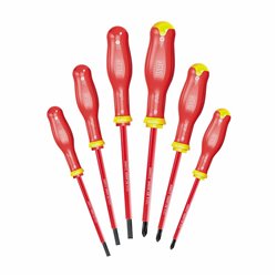 USAG 091 SH6  Serie di 6 giraviti per viti con intaglio e per viti con impronta a croce PHILLIPS® 1000 V Peso gr 486            