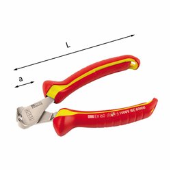 USAG 086 EX  Tronchese isolato a tagliente frontale 1000 V L mm 160 2000 N/mm² Ø max mm 2,0 a mm 7          