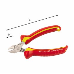 USAG 087 EX  Tronchesi isolati a tagliente diagonale 1000 V L mm 140 2200 N/mm² Ø max mm 1,4 a mm 17          