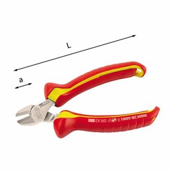 USAG 088 EX  Tronchesi isolati a grande effetto a tagliente diagonale 1000 V L mm 180 2000 N/mm² Ø max mm 2,2 a mm 18          