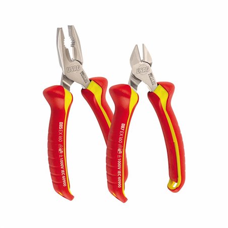 USAG 085 EX/SE2  Assortimento con pinza universale e tronchese a tagliente diagonale isolati 1000 V Peso gr 500              