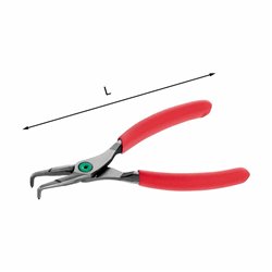USAG 127 PN  Pinze a becchi piegati a 90° per anelli elastici interni Capacità mm 40÷100 L mm 205            