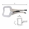 USAG 139 AL  Pinze regolabili autobloccanti con ganasce a collo di cigno in alluminio L mm 350 a mm 125 b mm 120          