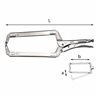 USAG 139 LN  Pinza regolabile autobloccante con ganasce lunghe a collo di cigno L mm 450 a mm 260 b mm 280          