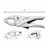 USAG 135 D  Pinza regolabile autobloccante a cremagliera con ganascia inferiore snodata L mm 250 a mm 110 c mm 50          