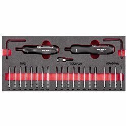 USAG 824 SK23  Kit universale per sostituzione inserti da taglio (23 pz) LxPxH mm 435x270x70 Peso kg 2            