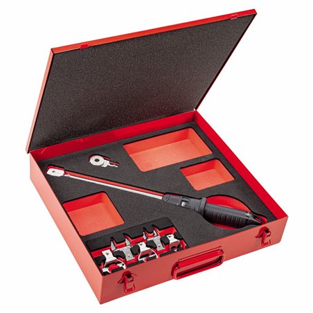 USAG 811 NE 200  Assortimento in cassetta di lamiera con dinamometrica (7 pz) LxPxH mm 425x395x83 Peso kg 6            