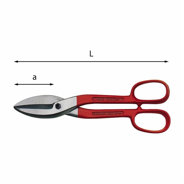 USAG 204  Cesoie per lamiere L mm 350 a mm 95 Resistenza meccanica lamiera (400 N/mm2) 1,5 Resistenza meccanica lamiera temprata