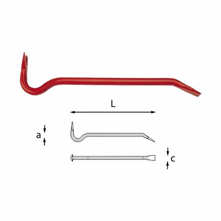 USAG 346  Leve da disarmo per carpentieri L mm 800 a mm 18 c mm 40          
