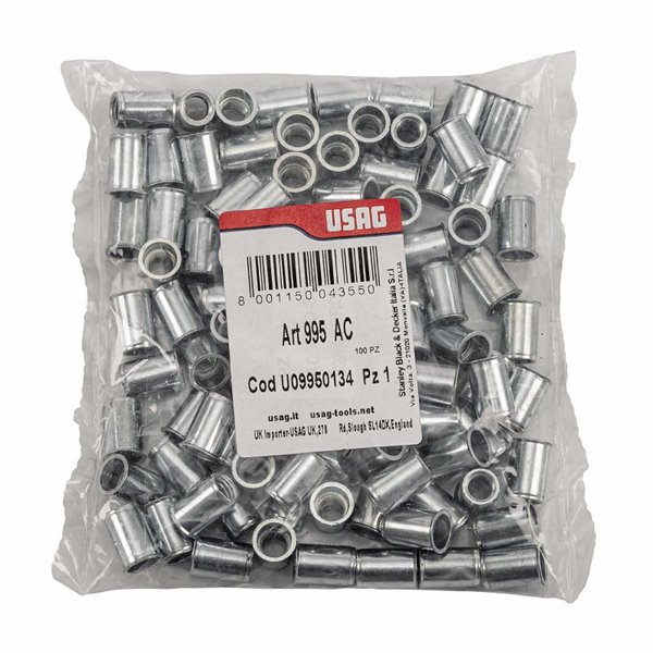 USAG 995 AC  Inserti filettati M Ø mm 8 a mm 8,9 b mm 10 L mm 13,5        