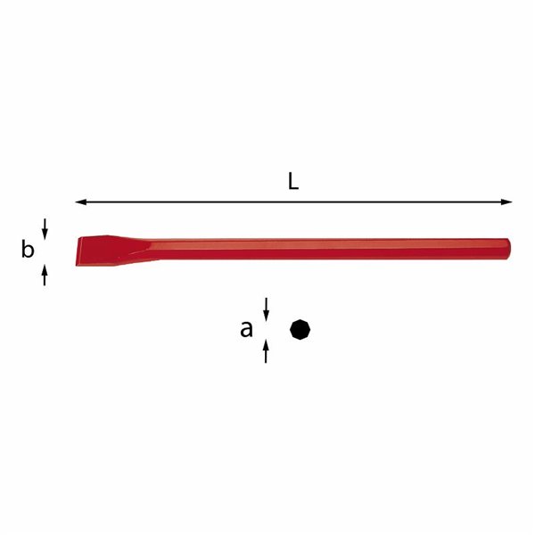 USAG 360  Scalpelli per muratori L mm 300 a mm 16 b mm 22          