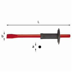 USAG 360 A  Scalpelli per muratori con paramano L mm 400 a mm 16 b mm 26          