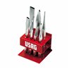 USAG 372 S7  Assortimento con supporto in lamiera (7 pz) Peso gr 820              