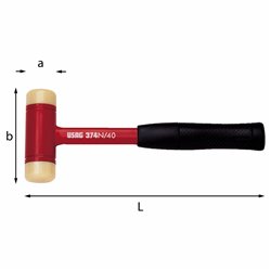 USAG 374 N  Mazzuole antirimbalzo a mm 60 b mm 142 L mm 335          