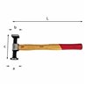 USAG 393  Martello a teste piana tonda e quadra L mm 290 a mm 32 b mm 28 c mm 104        