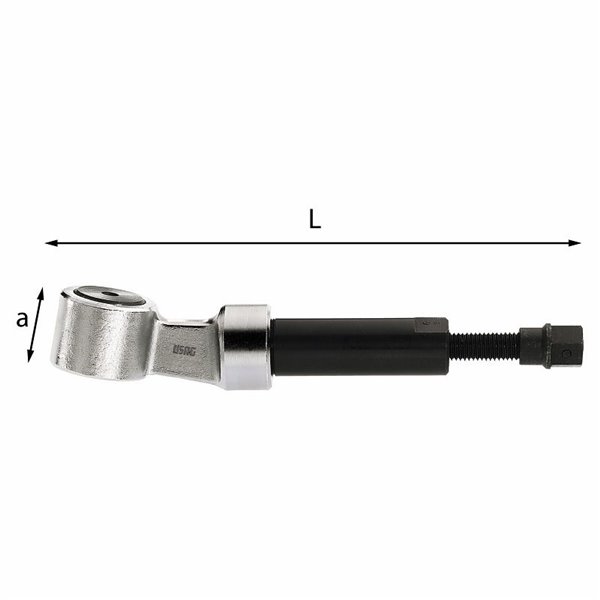 USAG 466 N  Martinetto idraulico t 30 axL mm 35x260 Esagono di manovra mm 19          