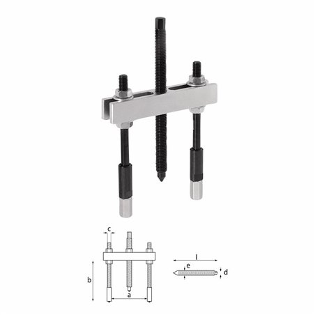 USAG 472 N  Tiranti per separatori n° 2 a mm 70÷200 b mm 240 c mm M16 d mm 11 e mm M16 L mm 220  