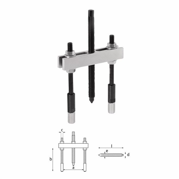 USAG 472 N  Tiranti per separatori n° 4-5 a mm 145÷400 b mm 350 c mm M22 d mm 25 e mm M33 L mm 450  