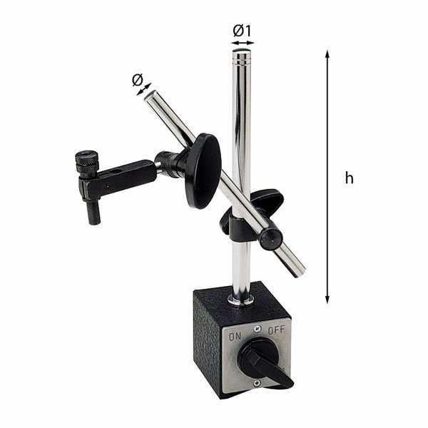 USAG 968 M  Supporto magnetico per comparatori h max mm 365 Base mm 70x65x50            