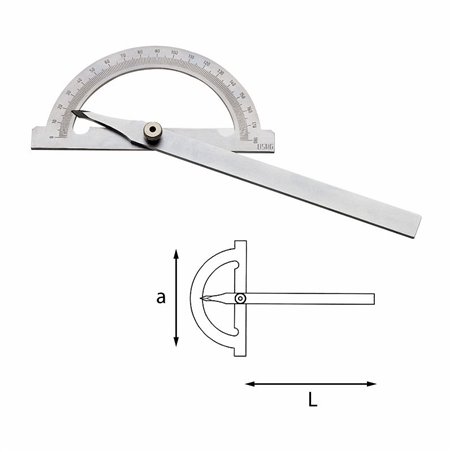 USAG 970 A  Goniometri semplici a mm 120 Scala 0°÷180° Risoluzione 1° L mm 150        