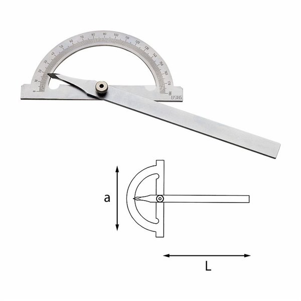 USAG 970 A  Goniometri semplici a mm 200 Scala 0°÷180° Risoluzione 1° L mm 300        