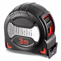 USAG 981 A  Flessometri professionali con rivestimento antiurto L m 3 Scala mm Nastro mm 19          