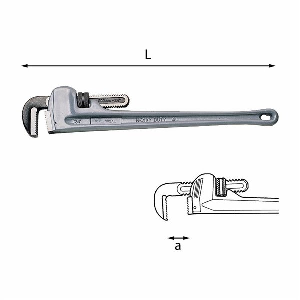 USAG 302 ALN  Giratubi modello americano con corpo in alluminio L mm 900 Capacità tubo 5 a mm 141          