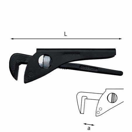 USAG 308  Giratubi modello leggero con ganasce a 90° L mm 175 Capacità tubo 1 a mm 45          