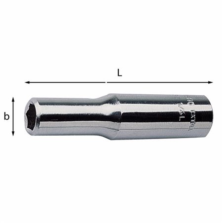 USAG 235 1/4 EL  Chiavi a bussola lunghe con bocca esagonale Bocca esagonale mm 4 b mm 6,5 L mm 50          