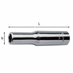 USAG 235 1/4 EL  Chiavi a bussola lunghe con bocca esagonale Bocca esagonale mm 9 b mm 13 L mm 50          