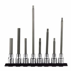 USAG 234 1/2 N/S8L  Serie di 8 chiavi a bussola lunghe per viti con esagono incassato Peso kg 1,2              