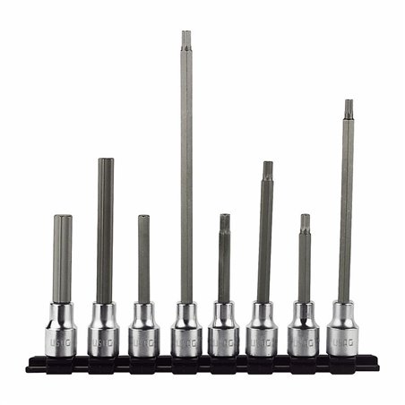 USAG 234 1/2 N/S8L  Serie di 8 chiavi a bussola lunghe per viti con esagono incassato Peso kg 1,2              