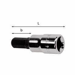 USAG 234 3/8 N  Chiavi a bussola per viti con esagono incassato n°xb mm 2,5x24 L mm 51            