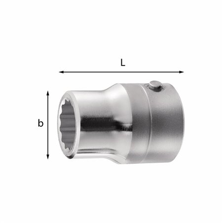 USAG 235 3/4 N  Chiavi a bussola con bocca poligonale Bocca poligonale mm 28 b mm 41 L mm 53          